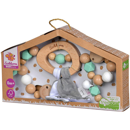 Jucarie pentru dentitie accesoriu carucior Simba Toys Eichhorn Baby Pure