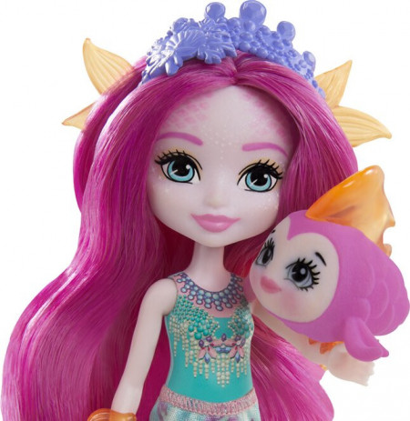 Papusa Maura Mermaid si figurina Glide EnchanTimals Royal