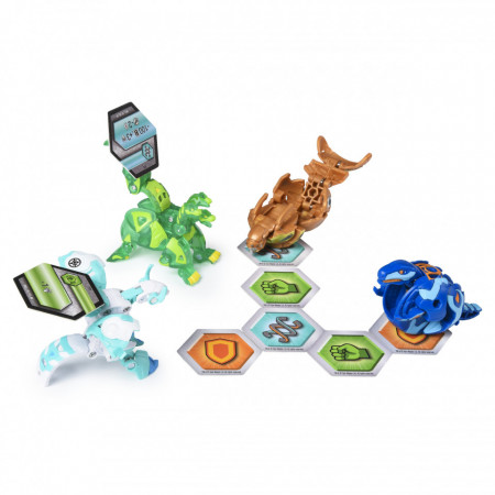 Set 4 Bakugan Armored Alliance Baku-Gear figurine Howlkor Ultra si Eenoch Ultra