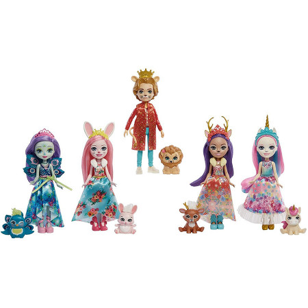 Set 5 papusi Enchantimals Royal cu animalute