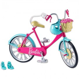 Bicicleta Barbie cu accesorii