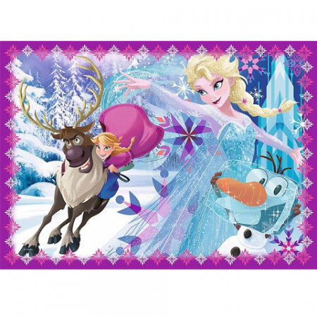 Puzzle Frozen 4 in 1 - 35, 48, 54 si 70 piese