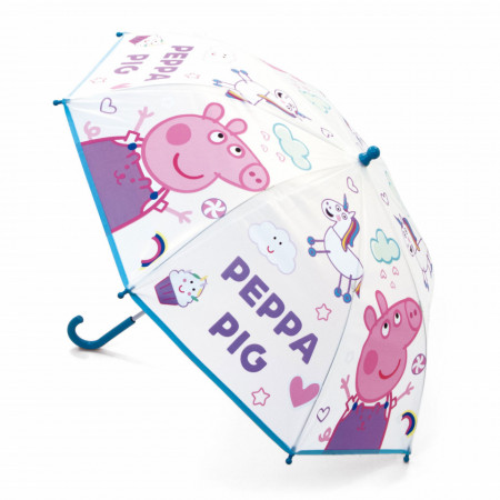 Umbrela transparenta Peppa Pig 70 cm