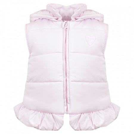 Vesta iarna roz cu gluga si falduri Tutto Piccolo