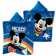 Prosop de plaja tip poncho Mickey Mouse 55 x 55 cm