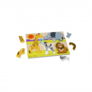 Puzzle din lemn Jumbo Safari Melissa and Doug