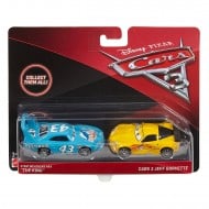 Set 2 Masinute The King & Jeff Gorvette Cars 3 Disney