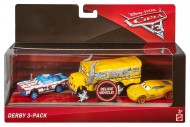 Set 3 masinute Derby Disney Cars 3 : Miss Fritter, Cigalert, Cruz Ramirez