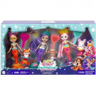 Set 3 papusi sirene Felicity Fox, Danessa Deer si Bree Bunny Enchantimals Royal Ocean Kingdom