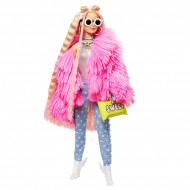 Barbie Extra - Papusa blonda cu haina roz si accesorii