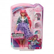 Barbie Princess Adventure - Papusa Daisy cu parul roz si pisicuta