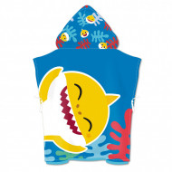 Prosop de plaja tip poncho Baby Shark 55 x 55 cm