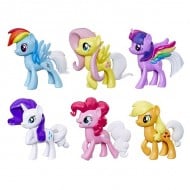 Set 6 figurine ponei cu coada curcubeu My Little Pony