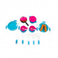 Set bucatarie roz Chefs cu 26 accesorii