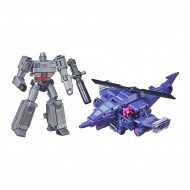 Set figurine transformabile Transformers Buzzworthy Bumblebee Spark Armor - Megatron si Chopper Cut