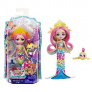 Papusa Radia Rainbow Fish si figurina pestisor Flo Enchantimals Royal Ocean Kingdom