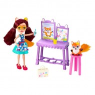 Set de joaca Papusa Felicity Fox si Studioul de Arta EnchanTimals