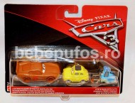 Set Fulger McQueen  Luigi si Guido Cars 3 Disney