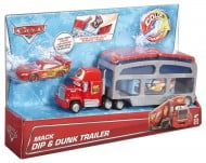 Camion cu remorca Mack Dip and Dunk si Fulger McQueen care isi schimba culoarea Cars