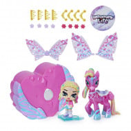 Figurina Hatchimals Pixies Riders Wilder Wings - Chic Claire Pixie si Zebrush Glider