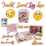 Pachet Secret Soy Luna - Perna Electronica, Casti cu sclipici si Jurnal cu trusa de machiaj Soy Luna