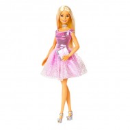 Papusa Barbie Happy Birthday blonda cu cadou