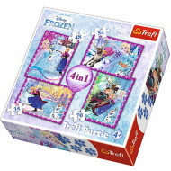 Puzzle Frozen 4 in 1 - 35, 48, 54 si 70 piese