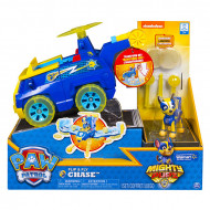 Set Chase si Masina de politie transformabila in avion Paw Patrol Mighty Pups Patrula Catelusilor