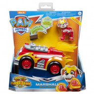 Set Marshall si Super Masina de Pompieri cu sunete si lumini Paw Patrol Mighty Pups - Patrula Catelusilor