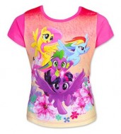 Tricou cu maneci roz My Little Pony marime 104