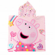 Prosop de plaja tip poncho Peppa Pig 55 x 55 cm