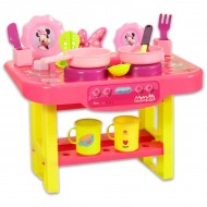 Set bucatarie cu 12 accesorii Minnie Mouse