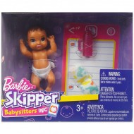 Barbie Skipper: Papusa bebelus brunet