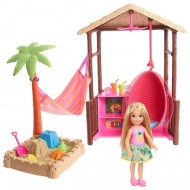 Papusa Chelsea blonda si casuta tropicala - Barbie Dreamhouse Adventures