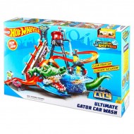 Set de joaca spalatorie auto Hot Wheels Ultimate Gator Car Wash City