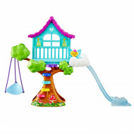 Papusica Barbie Dreamtopia si Casuta din copac cu leagan