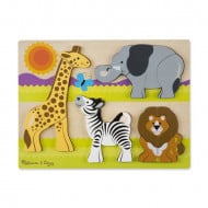 Puzzle din lemn Jumbo Safari Melissa and Doug