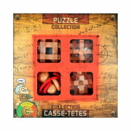 Set 4 piese Wooden Brain Puzzles Extreme