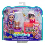 Set de joaca Papusa Danessa Deer si Cabinetul Veterinar EnchanTimals
