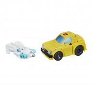 Set figurine transformabile Transformers Buzzworthy Bumblebee War for Cybertron - Bumblebee si Spike Witwicky