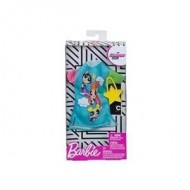 Set haine Barbie - Rochie albastra cu model Powerpuff Girls
