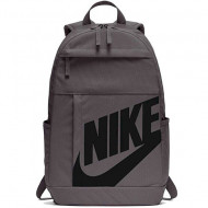 Ghiozdan rucsac Nike Elemental gri cu scris negru, cu 4 compartimente