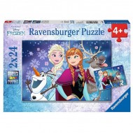 Puzzle 2x24 piese Elsa si Anna - Frozen