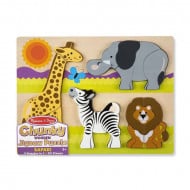 Puzzle din lemn Jumbo Safari Melissa and Doug