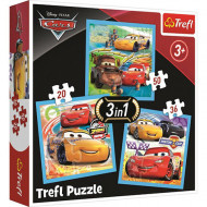 Puzzle Disney Cars 3 in 1 - 20, 36 si 50 piese