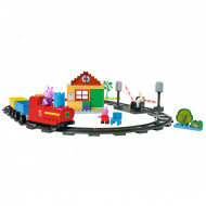 Set de constructie Big Bloxx Peppa Pig - Calatorie cu trenul