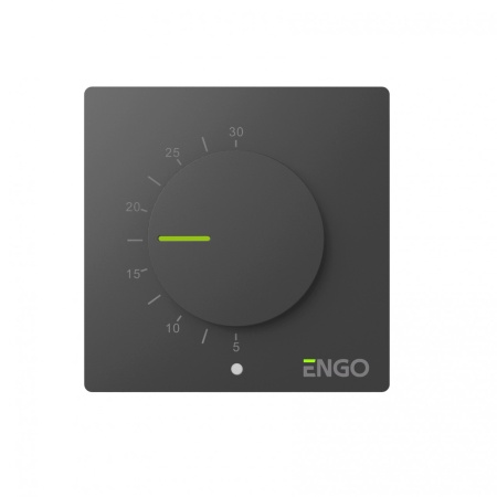 Termostat simplu ENGO SIMPLE, negru, cu fir, 230v