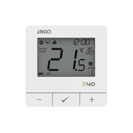 Termostat inteligent ENGO E40, baterie, ZigBee, alb
