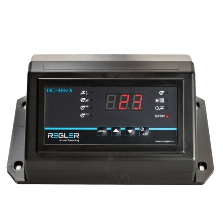 Controler centrala pe lemne/carbune REGLER RC 38v3, comanda pompa IC, pompa ACM si ventilator