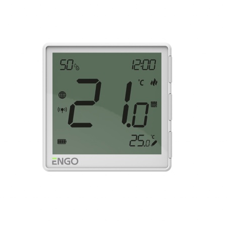 Termostat inteligent ENGO ONE ZigBee, alb, cu baterie Li-Ion